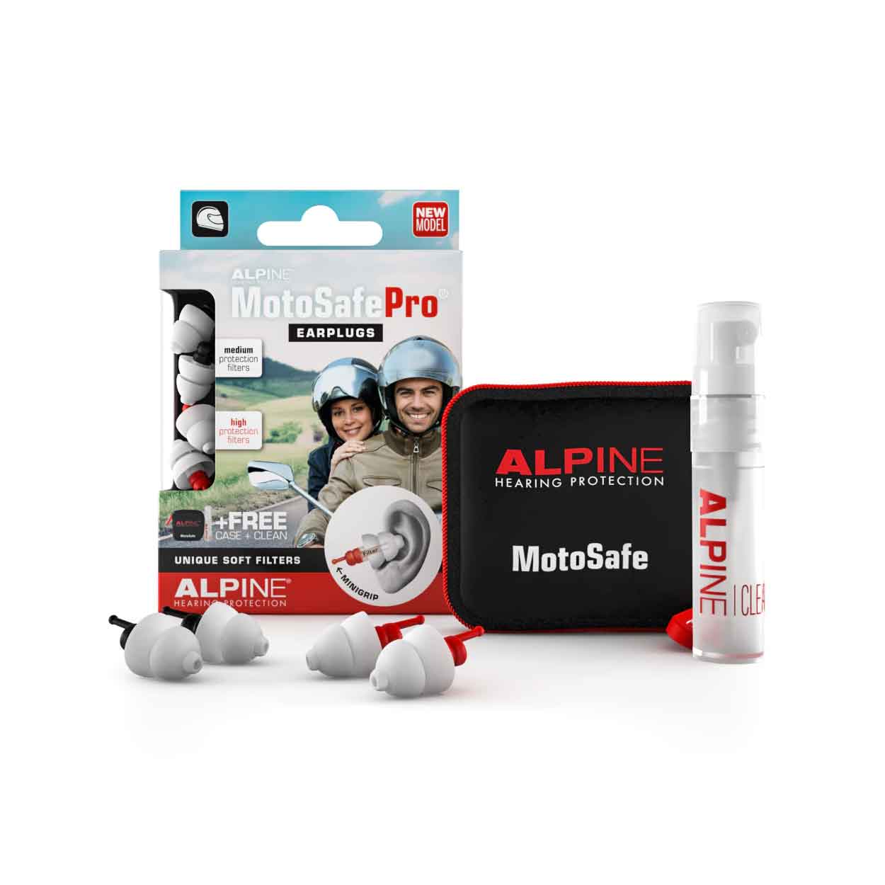 Alpine-MotoSafe-Pro-Earplugs-Gehoerschutz Alpine MotoSafe Pro Natural Gehörschutz (2 Paar)