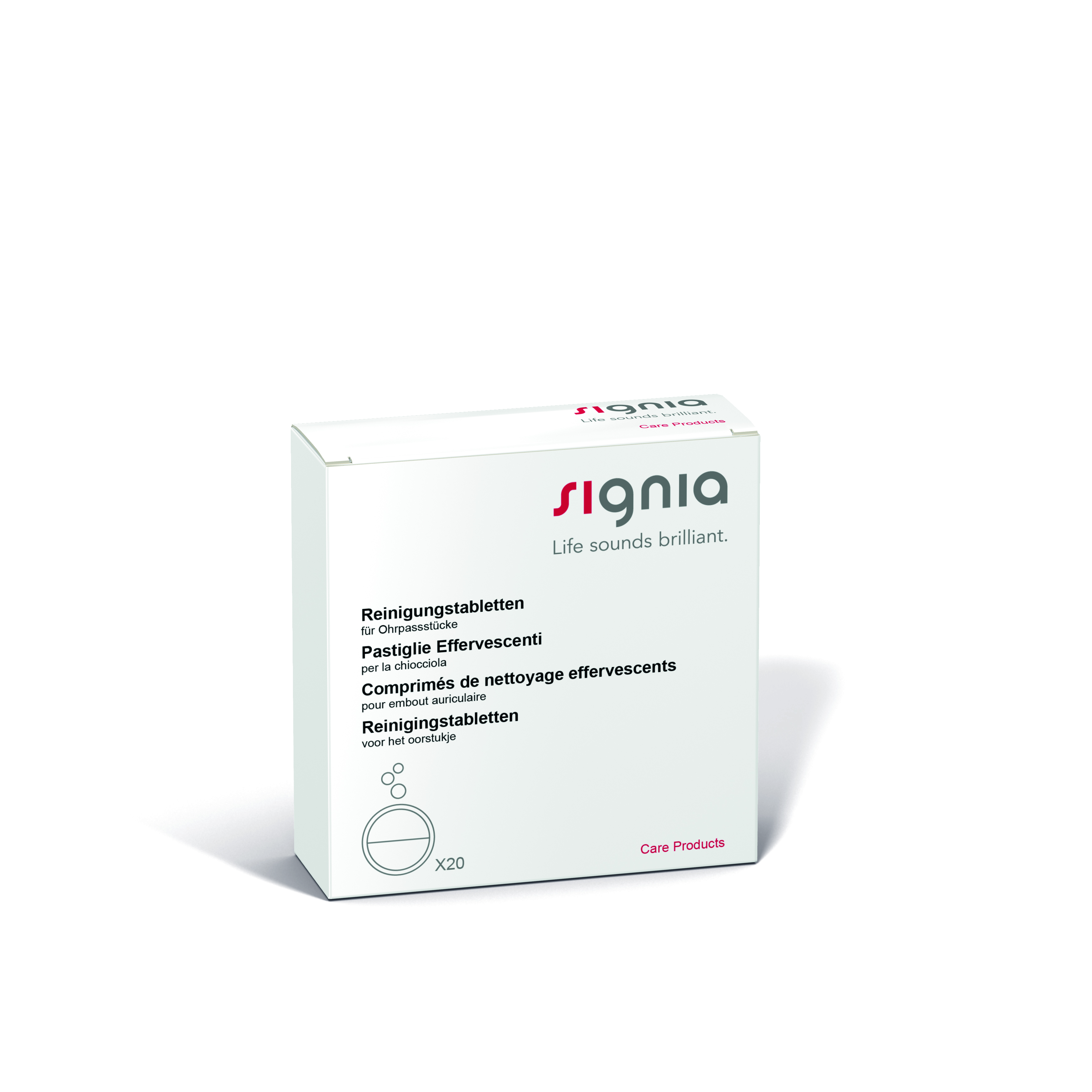 51_Cleaning-tablets_CMYK SIGNIA Reinigungstabletten für Ohrpassstücke (20 Stück)
