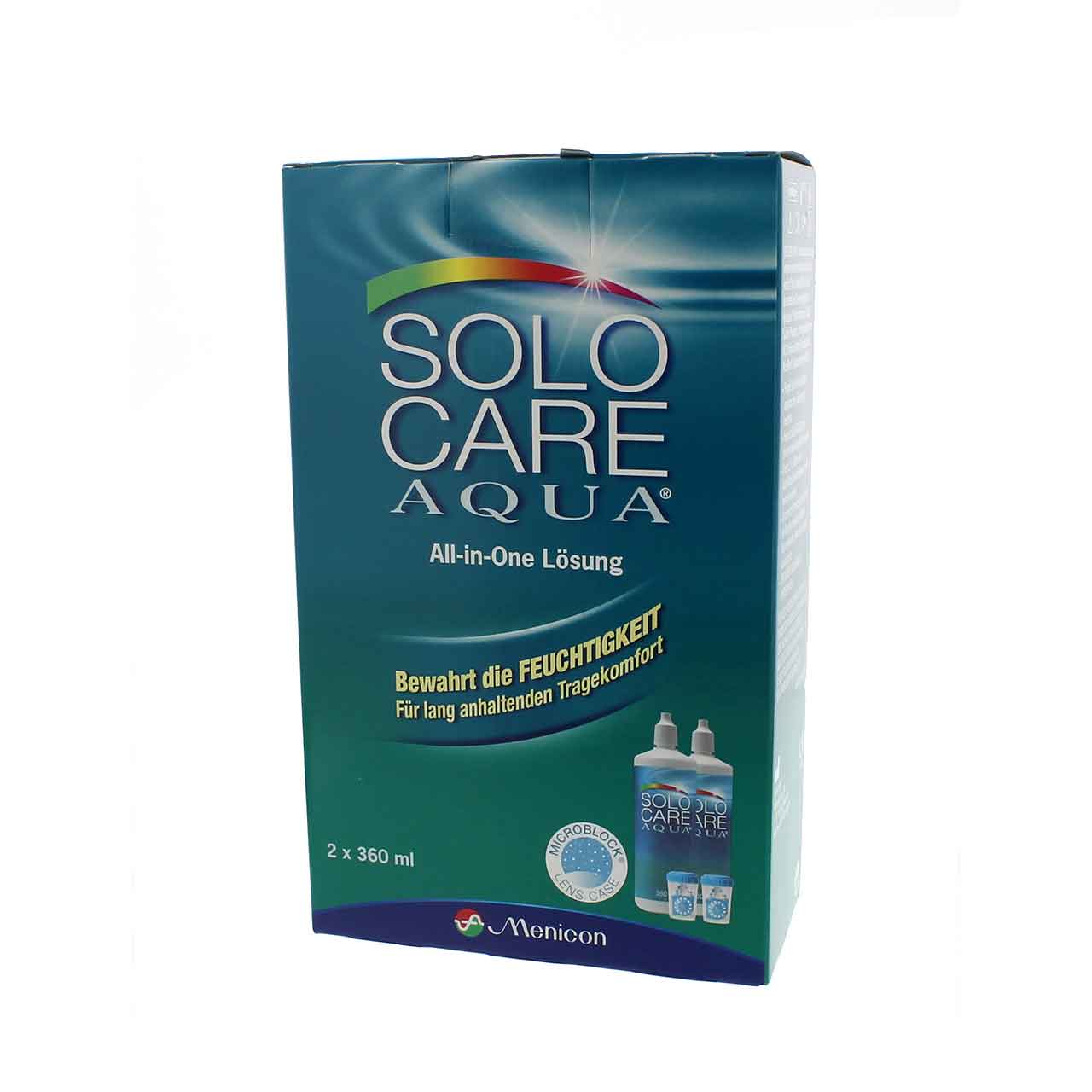 Solocare Aqua 2x 360ml All-in-One Lösung (Ablaufdatum 08/2023 !!)
