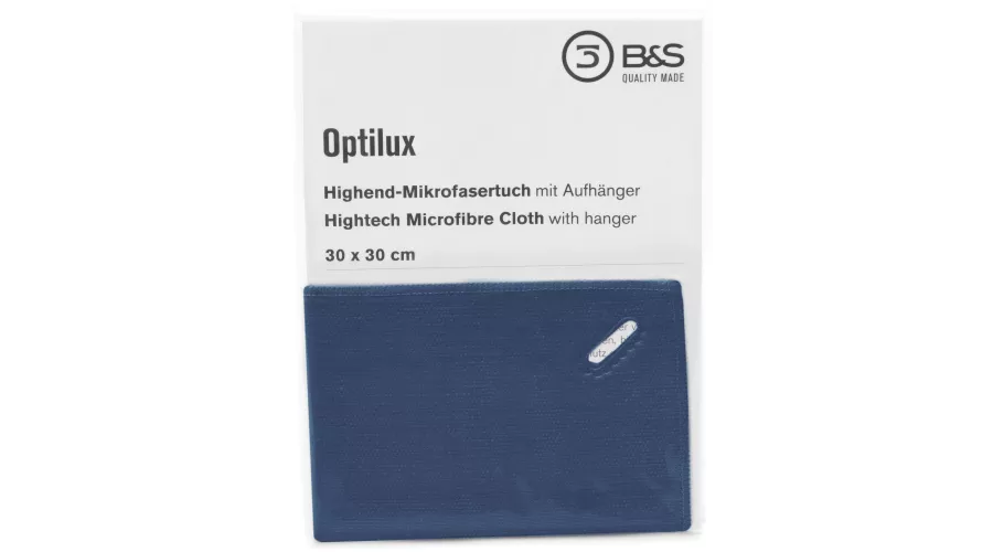 Optilux Highend Brillen-Mikrofasertuch mit Anhänger (30x30cm) Optilux Highend Brillen-Mikrofasertuch mit Anhänger (30x30cm)