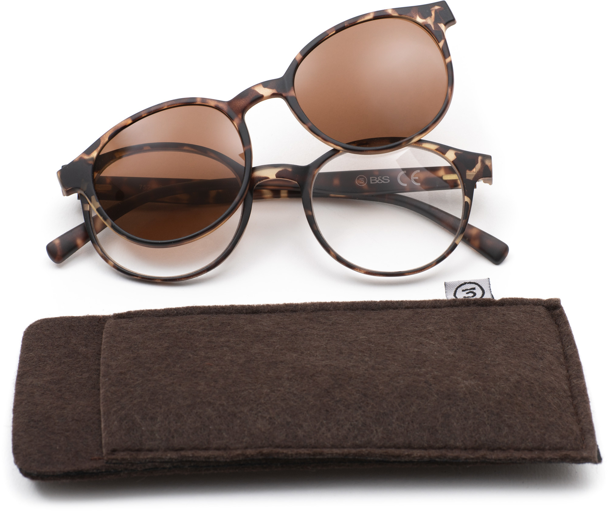 Lesehilfe-mit-Sonnenclip-Panto-Havanna Lesebrille mit Sonnenclip in Ihrer persönlichen Lesestärke