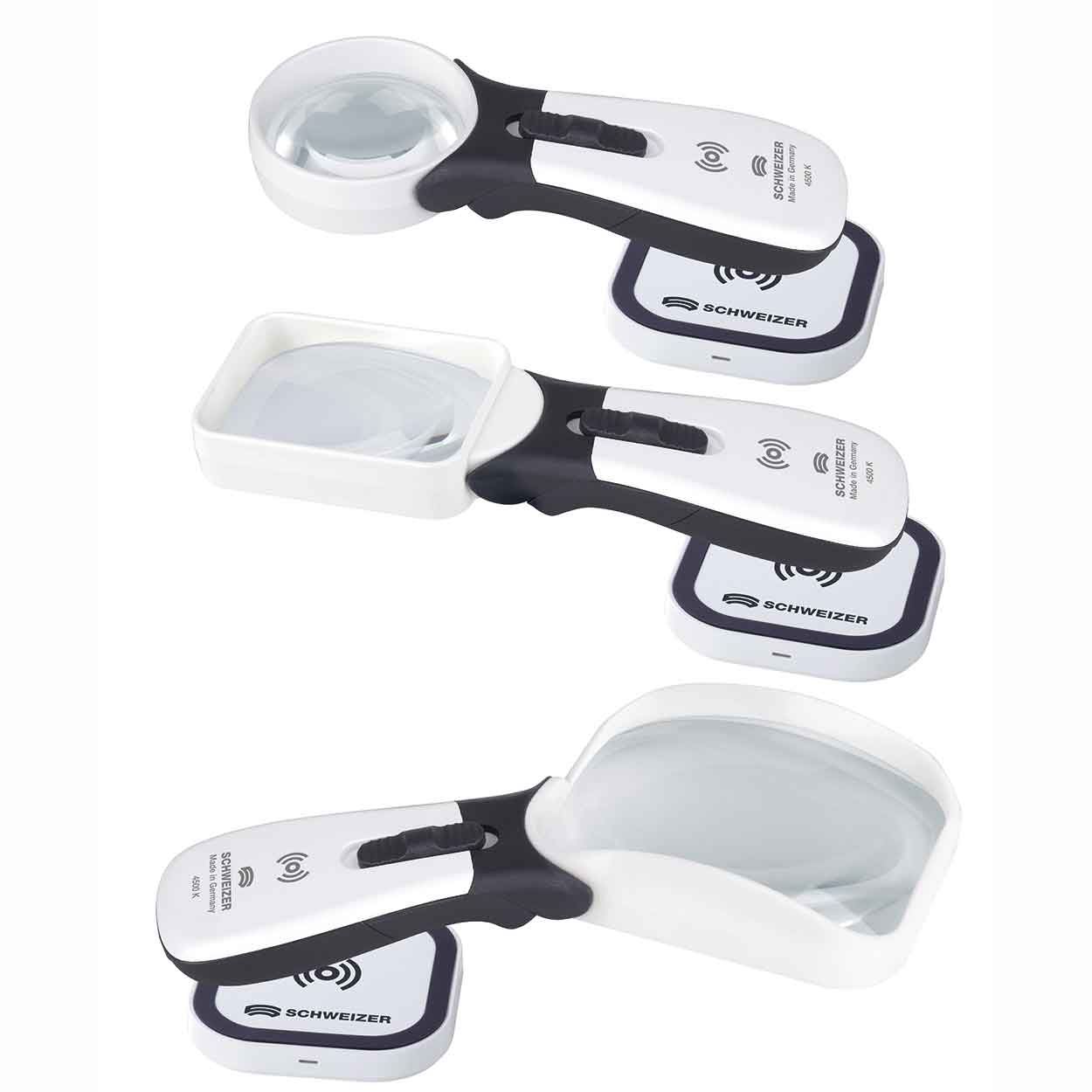 Schweizer-LED-Handlupen-Induktion Schweizer ERGO-Lux i mobil
