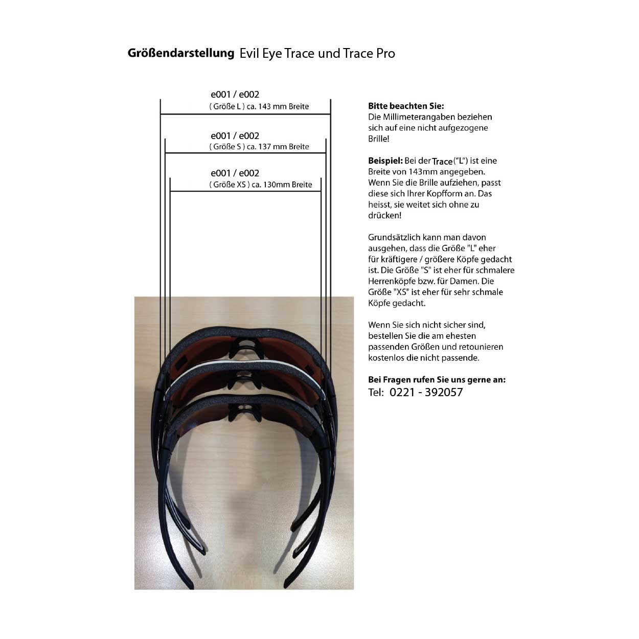 Groessendarstellung_EvilEye_Trace Größendarstellung Evil Eye Trace