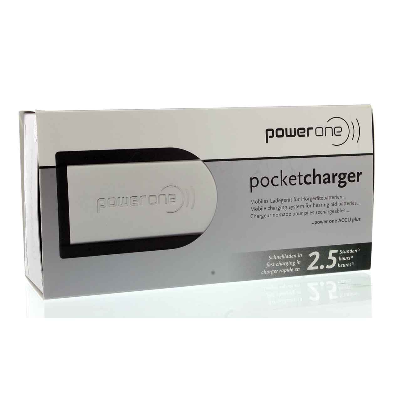 Power One Pocketcharger - mobiles Schnellladegerät für Hörgerätebatterien